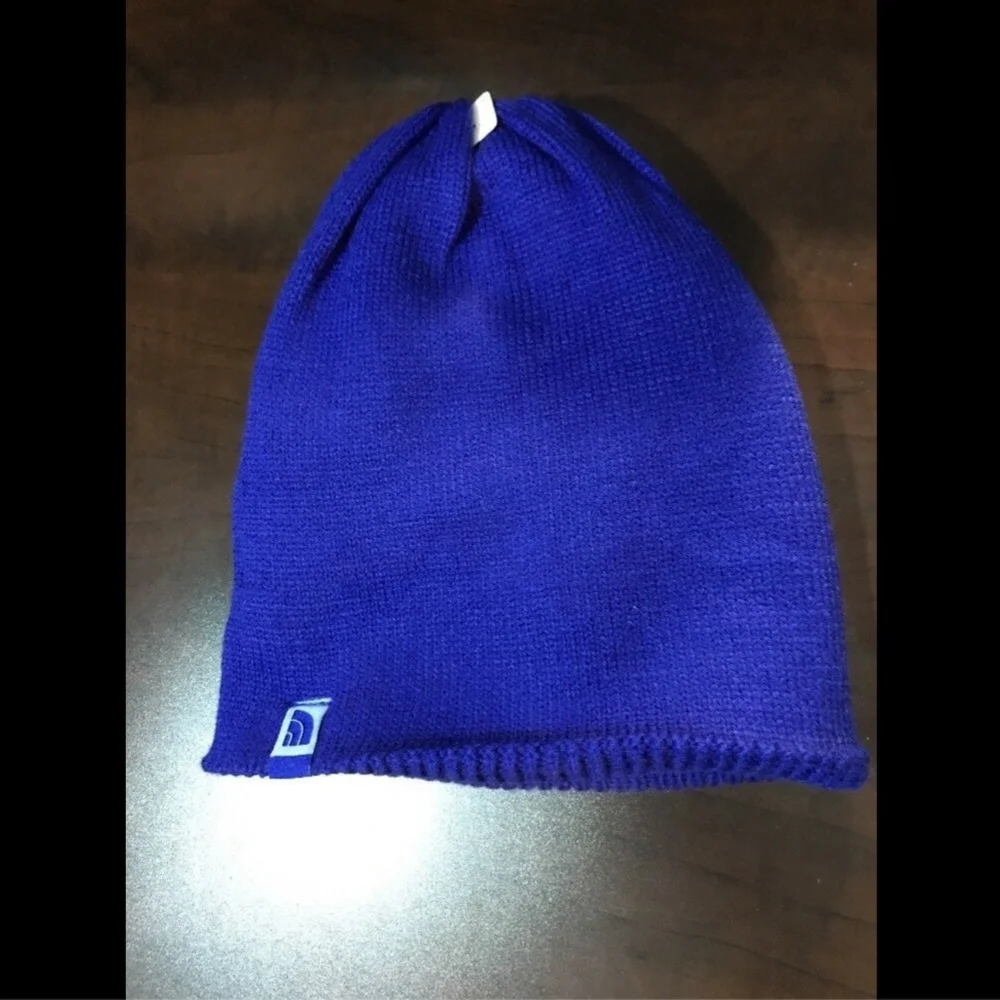NWT North Face 'Shinsky' Reversible Beanie (Youth) Lapis Blue [SZ Medium ] #C326
